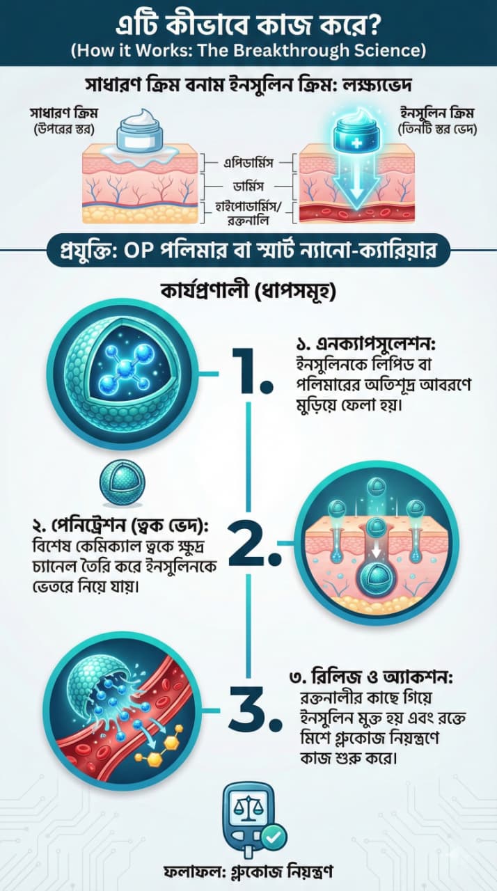 ইনসুলিন ক্রিম কীভাবে কাজ করে