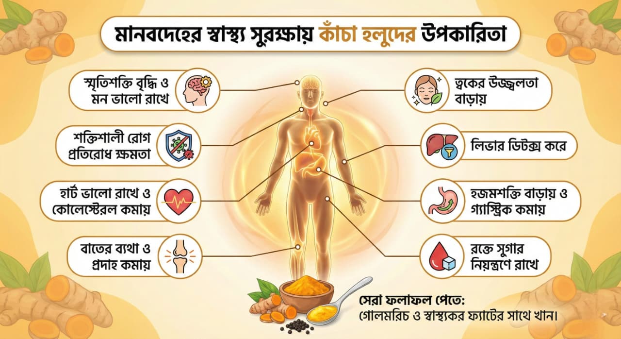 কাঁচা হলুদের পুষ্টিগুণ