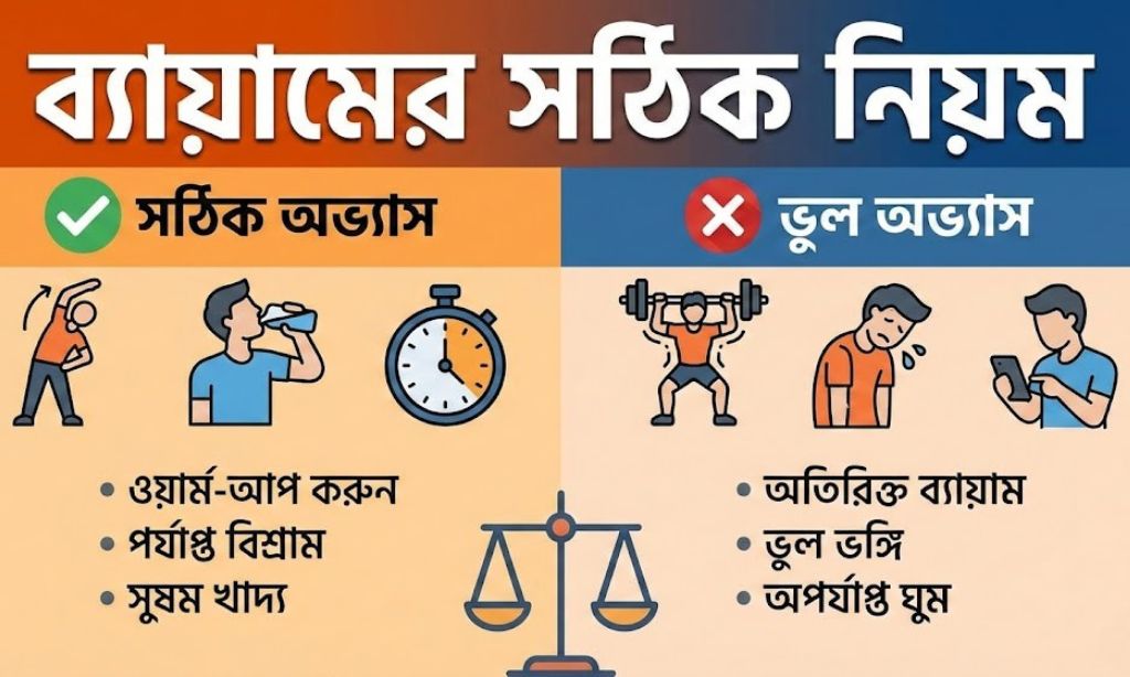 ব্যায়ামের সঠিক নিয়ম