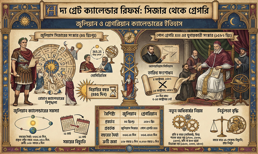 Calendar evolution - Ceasure to gregory xiii