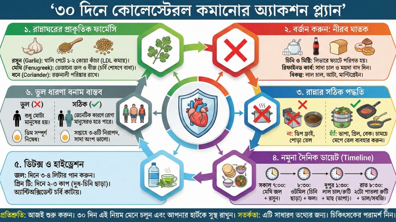 How to Reduce Cholesterol in 1 Month Infograph