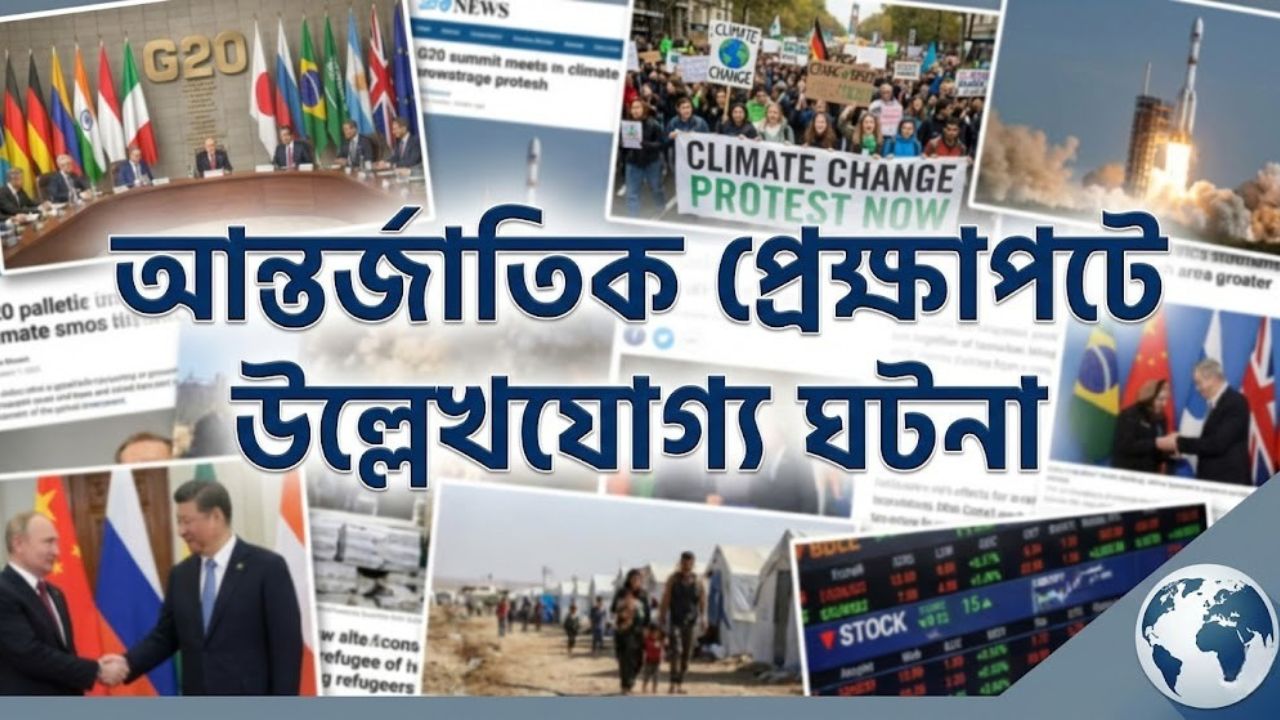 আন্তর্জাতিক প্রেক্ষাপটে উল্লেখযোগ্য ঘটনা