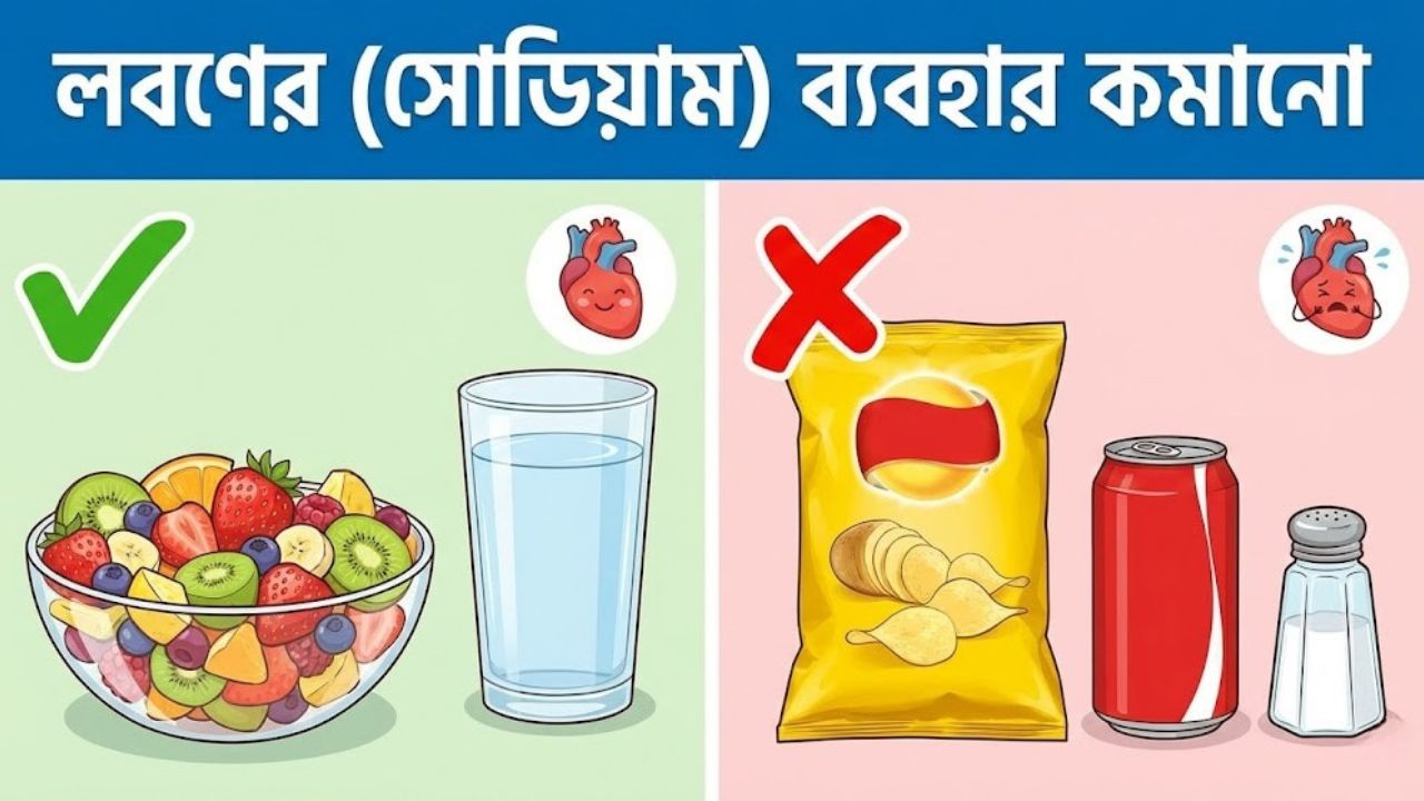 লবণের (সোডিয়াম) ব্যবহার কমানো