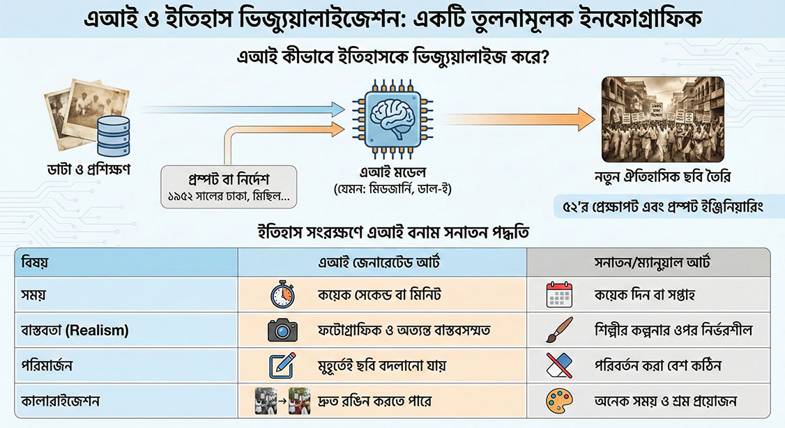 How AI depict Ekushey on Canvas
