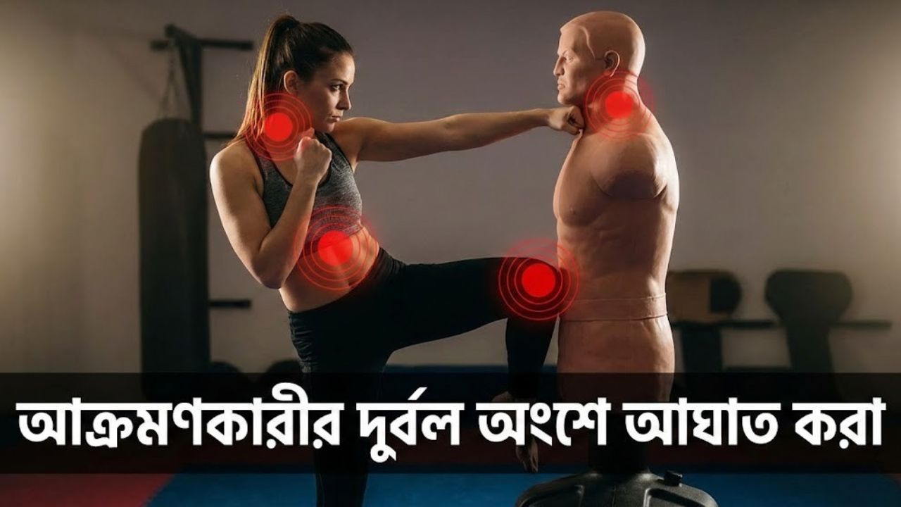 আক্রমণকারীর দুর্বল অংশে আঘাত করা 