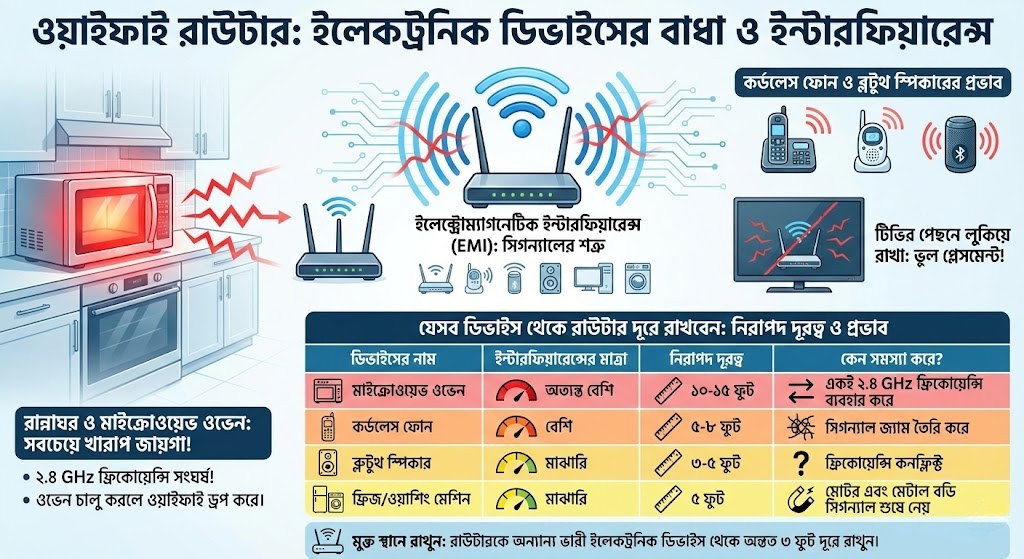 ইলেকট্রনিক ডিভাইসের বাধা ও ইন্টারফিয়ারেন্স