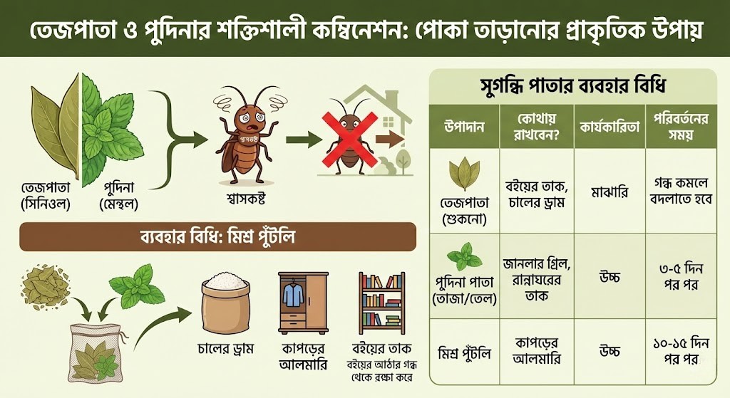 তেজপাতা ও পুদিনার কম্বিনেশন