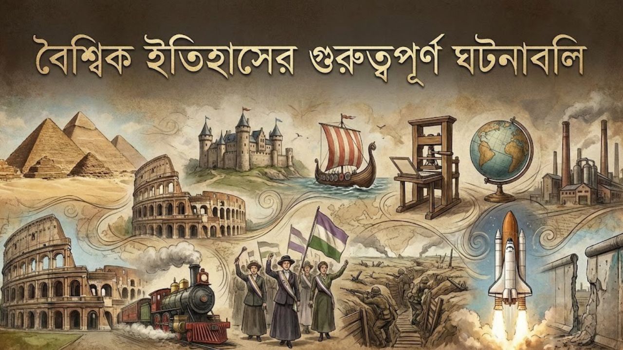 বৈশ্বিক ইতিহাসের গুরুত্বপূর্ণ ঘটনাবলি