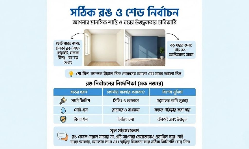 সঠিক রং ও শেড নির্বাচন