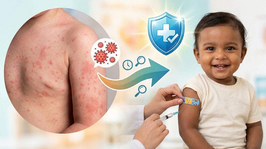 Measles infection symptoms treatment