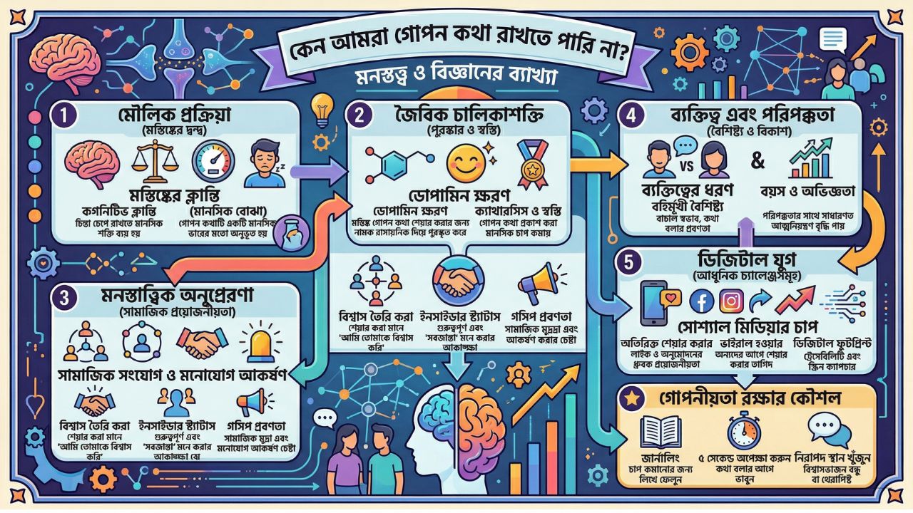 কথা গোপন রাখতে না পারার কারণ ও মনস্তত্ত্ব
