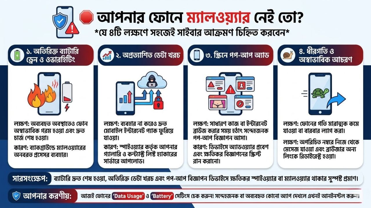 কীভাবে বুঝবেন ফোনে ম্যালওয়্যার আছে