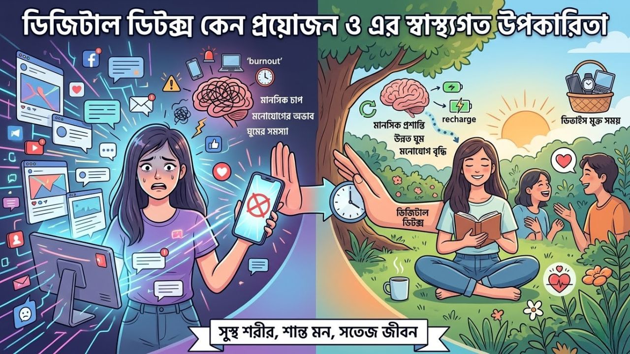 ডিজিটাল ডিটক্স এর প্রধান স্বাস্থ্যগত উপকারিতা