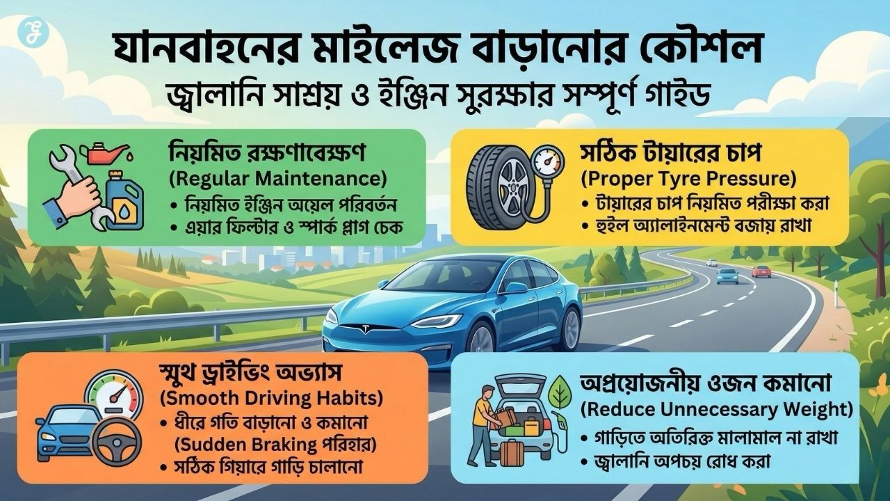 যানবাহনের মাইলেজ বাড়ানোর কৌশল