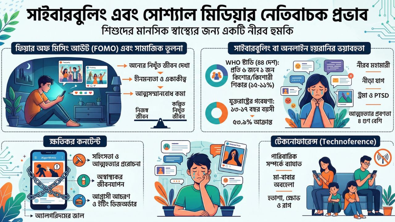 সাইবারবুলিং এবং সোশ্যাল মিডিয়ার নেতিবাচক প্রভাব