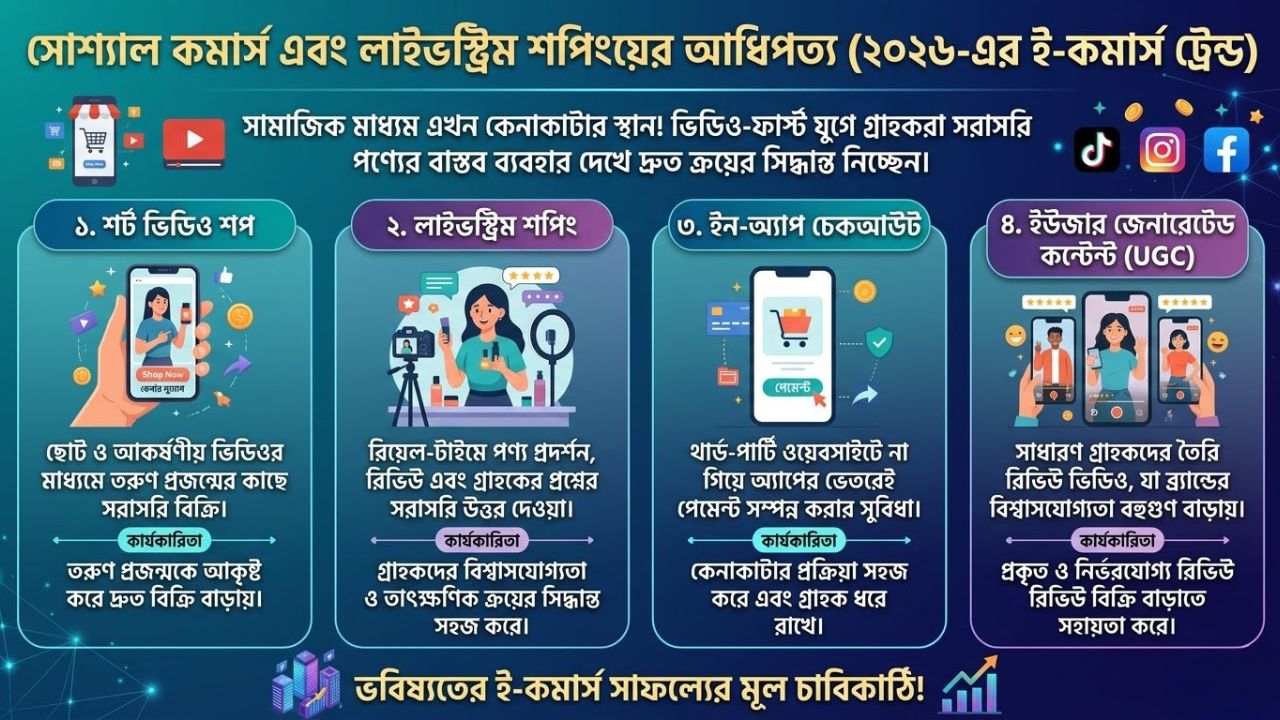 সোশ্যাল কমার্স এবং লাইভস্ট্রিম শপিংয়ের আধিপত্য