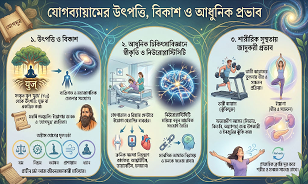 যোগব্যায়ামের উৎপত্তি ও বিকাশ