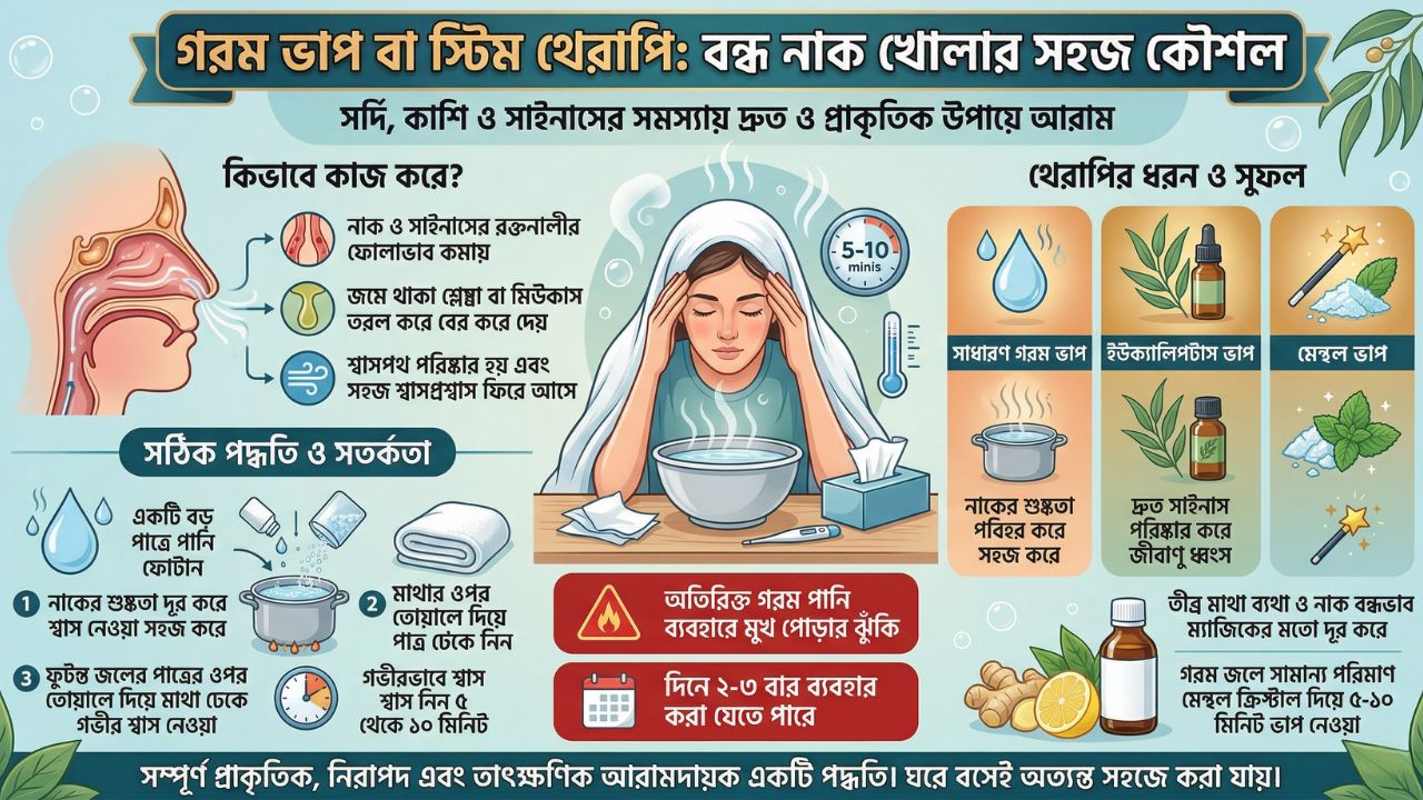 গরম ভাপ বা স্টিম থেরাপি