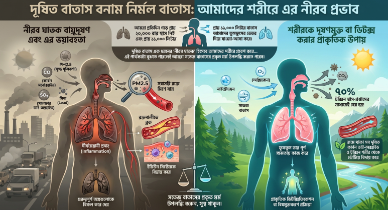 দূষিত বাতাস বনাম নির্মল বাতাস