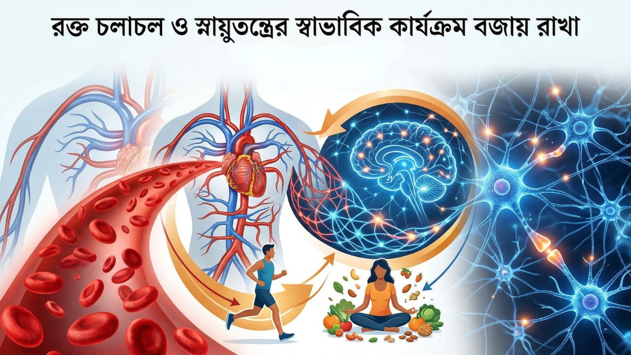 রক্ত চলাচল ও স্নায়ুতন্ত্রের স্বাভাবিক কার্যক্রম বজায় রাখা