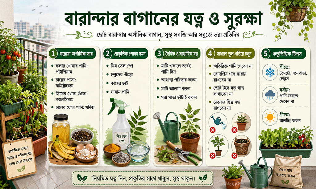 How to take care of Organic Balcony Garden in Dhaka