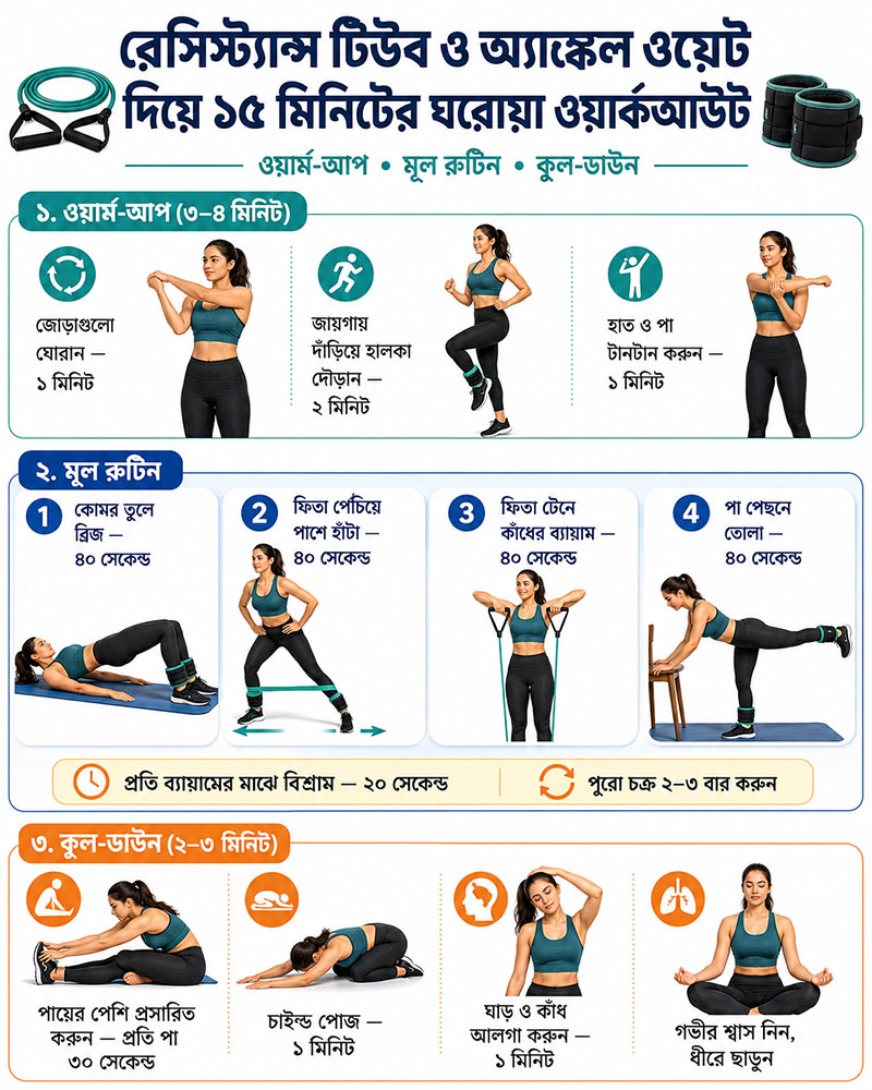 Resistance Tube and Ankle Weight Workout