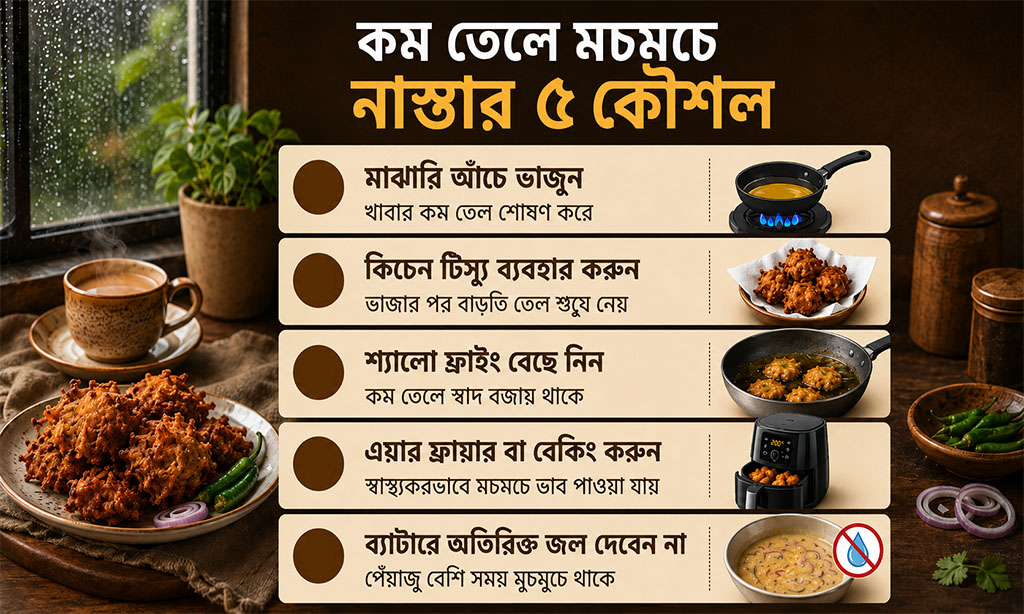 রান্নায় তেলের সঠিক ব্যবহার
