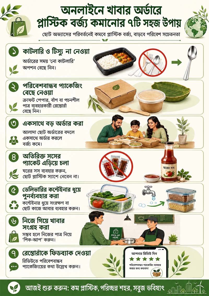 Ways to reduce Plastic Waste in Online Food Orders