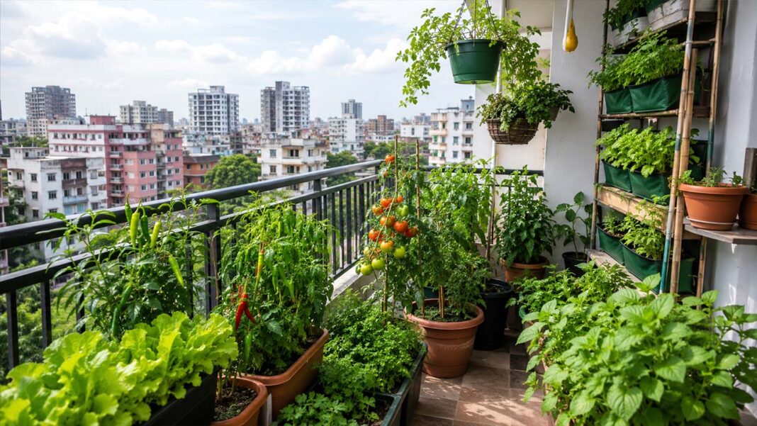 Organic Balcony Garden in Dhaka