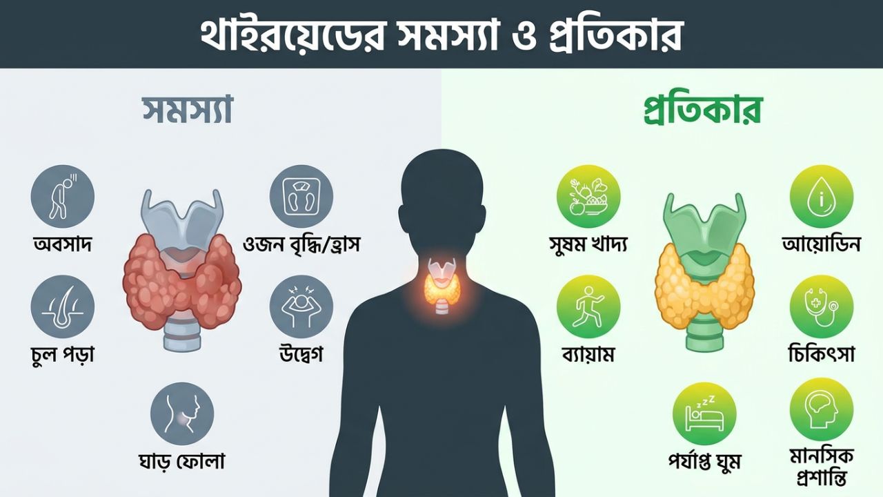 থাইরয়েডের সমস্যা ও প্রতিকার