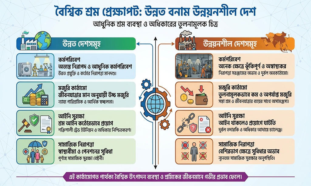 বর্তমান বৈশ্বিক প্রেক্ষাপট ও আধুনিক শ্রম ব্যবস্থা