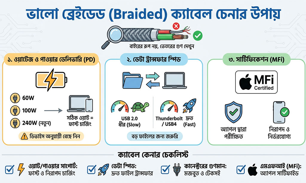 How to identify a good braided cable?