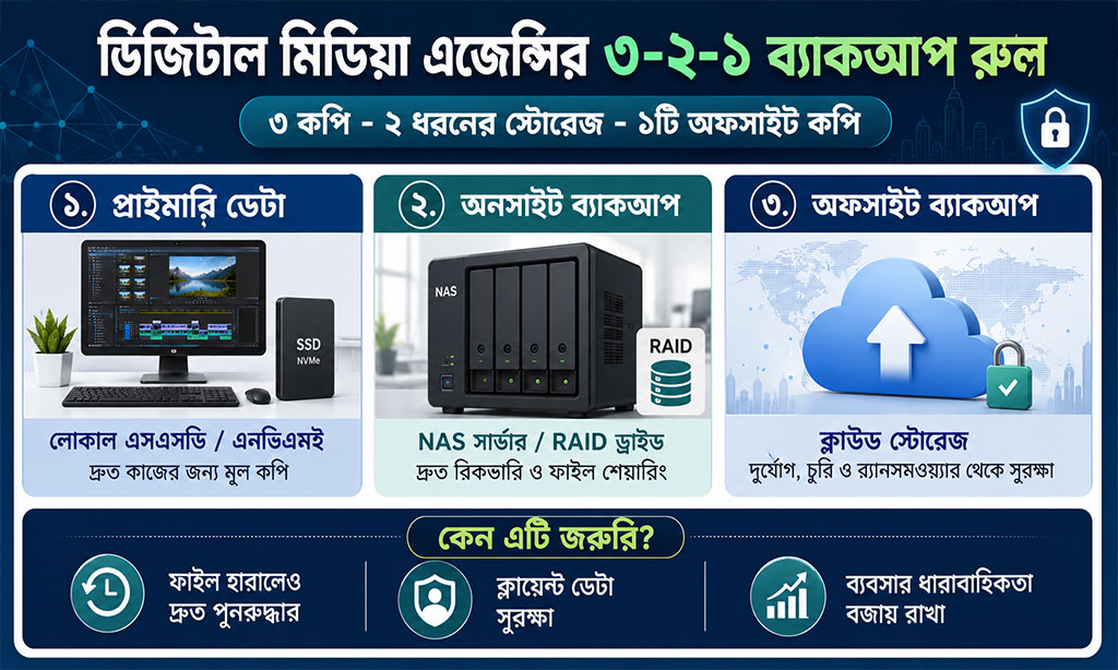 3-2-1 Backup Rule for Digital Media Agency