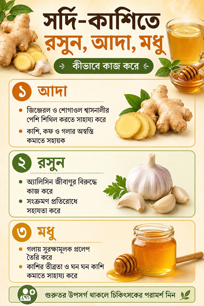 Benefits of Garlic Ginger Honey for Cough and Cold