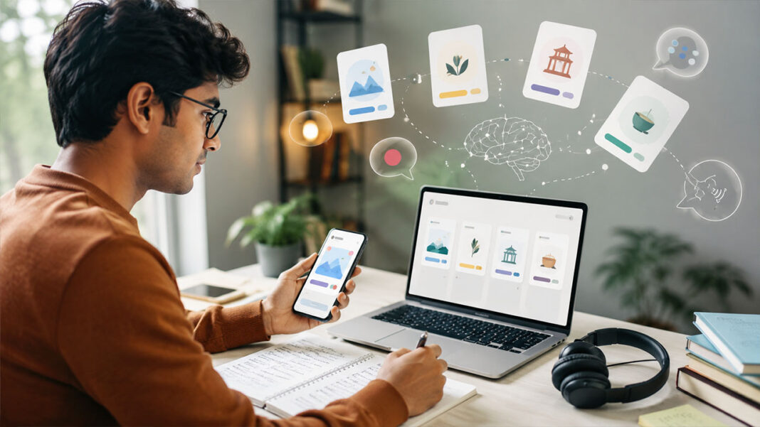 Digital Flashcards for Language Learning