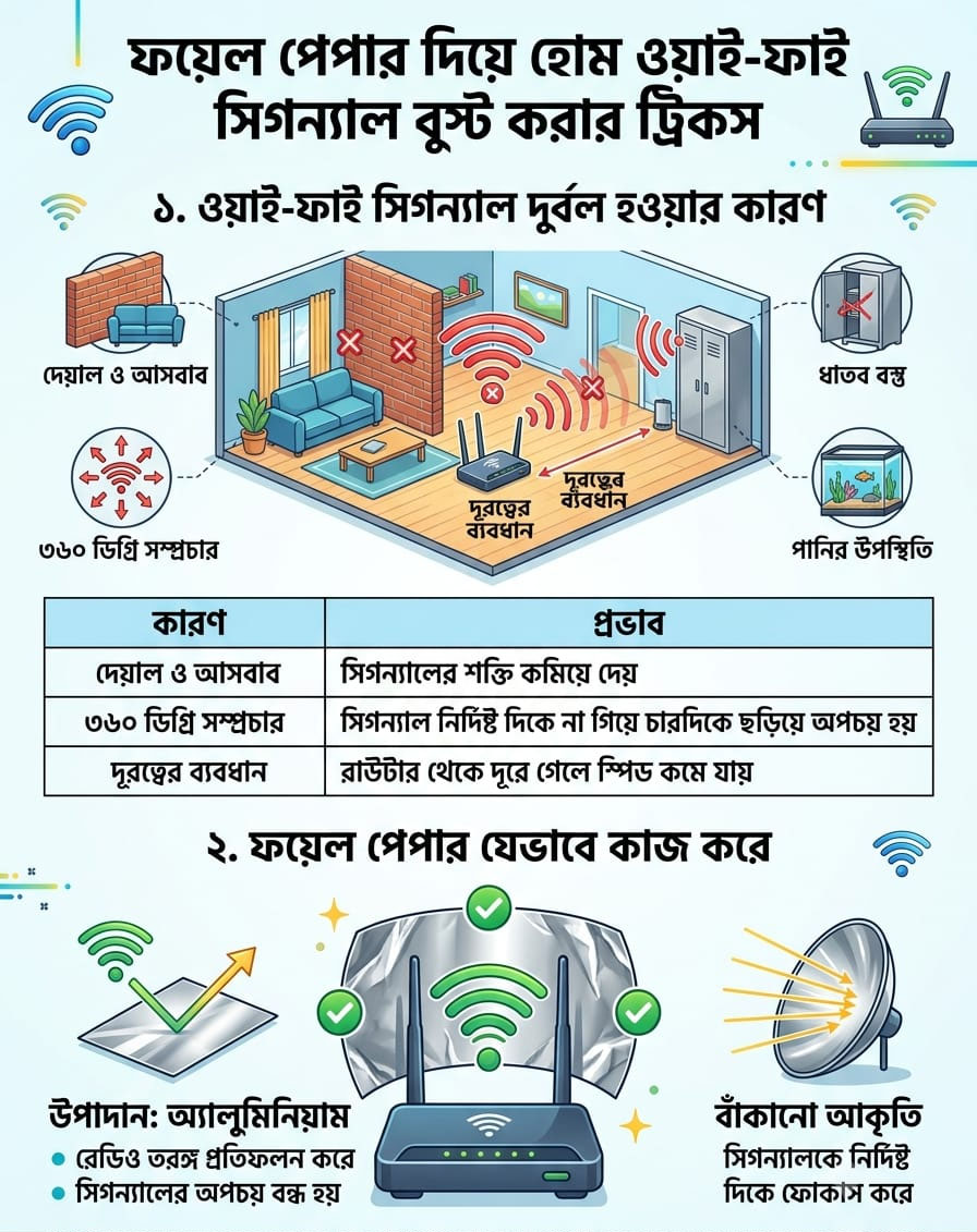 Foil Paper Tricks to Boost Home Wi-Fi Signal