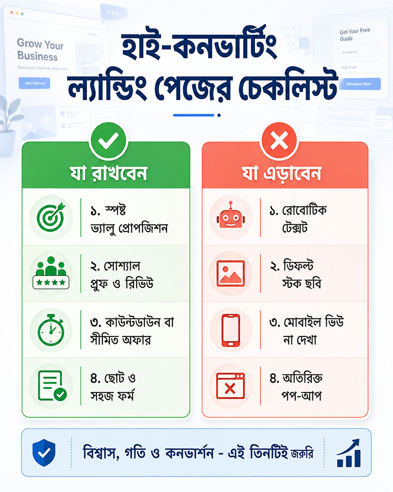 High Converting Landing page checklist