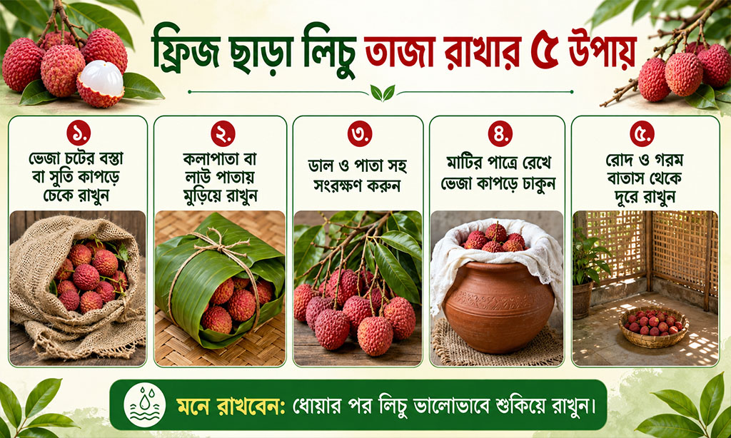 Preserving lychees without fridge