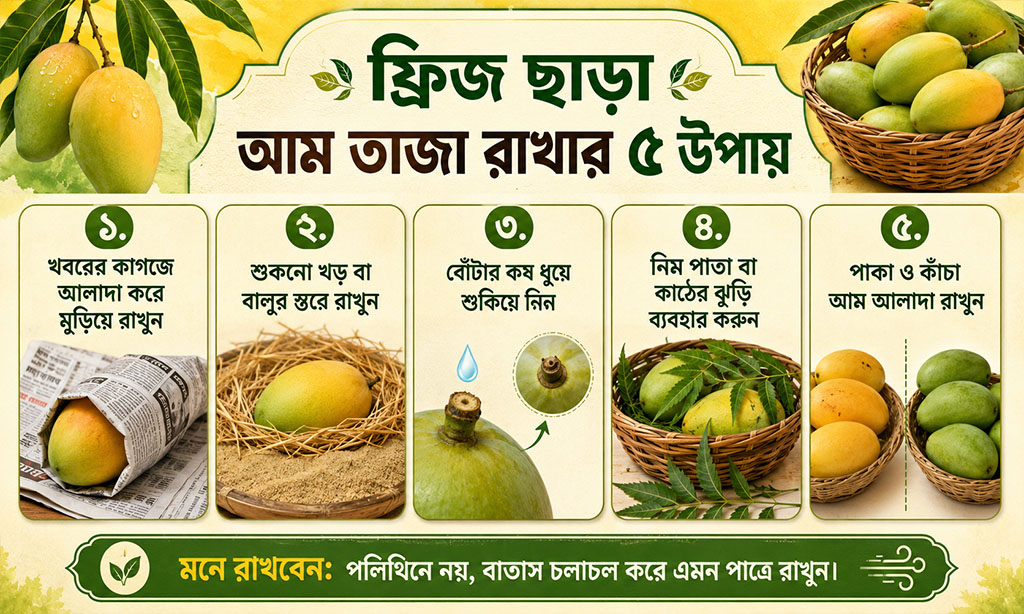 Preserving mangoes without fridge