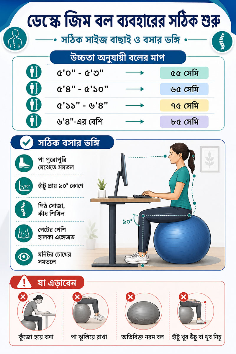 Desk Gym Ball Usage Guide