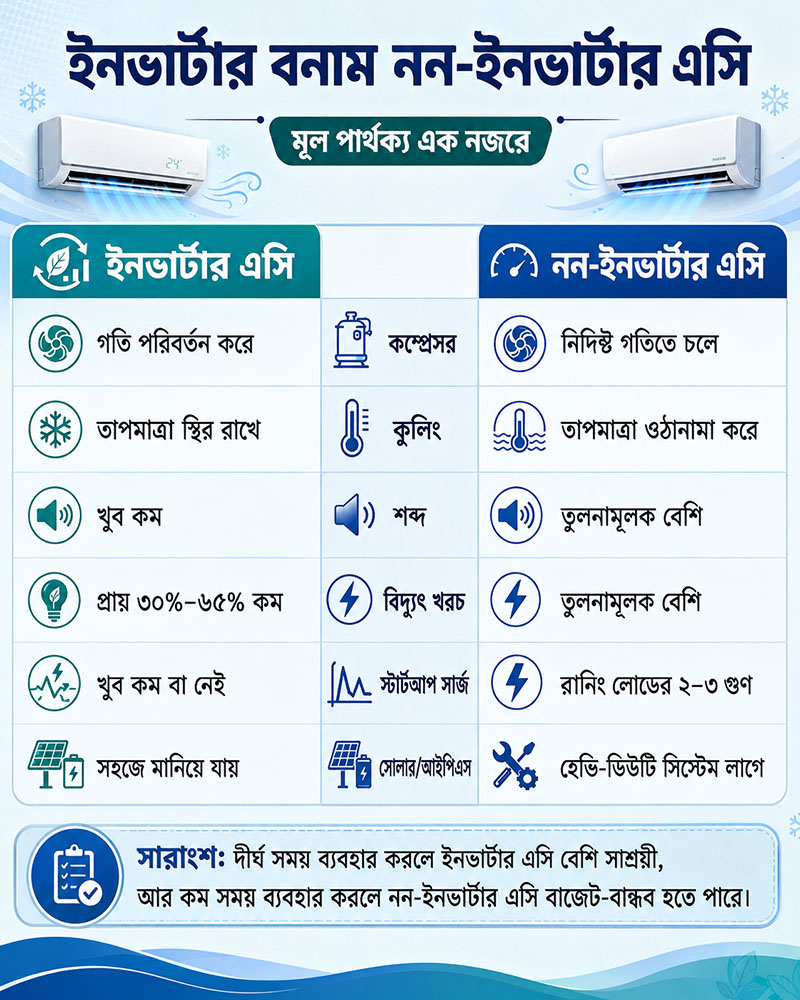 Inverter AC vs Non-Inverter AC Comparison