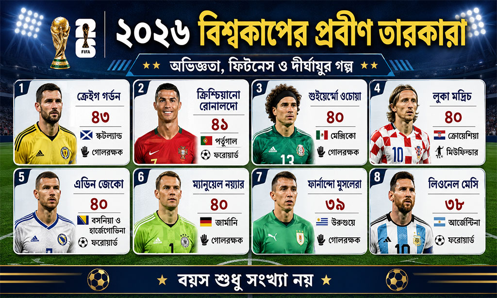 Oldest players in 2026 World Cup