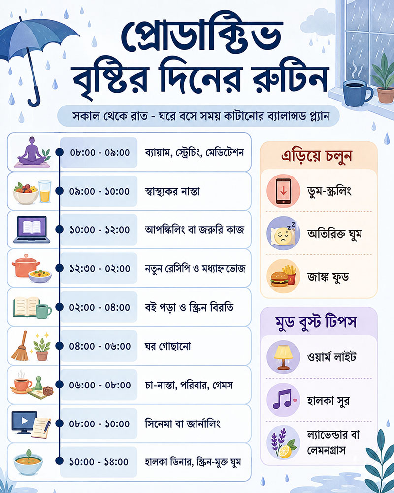 Productive Routine on a Rainy Day