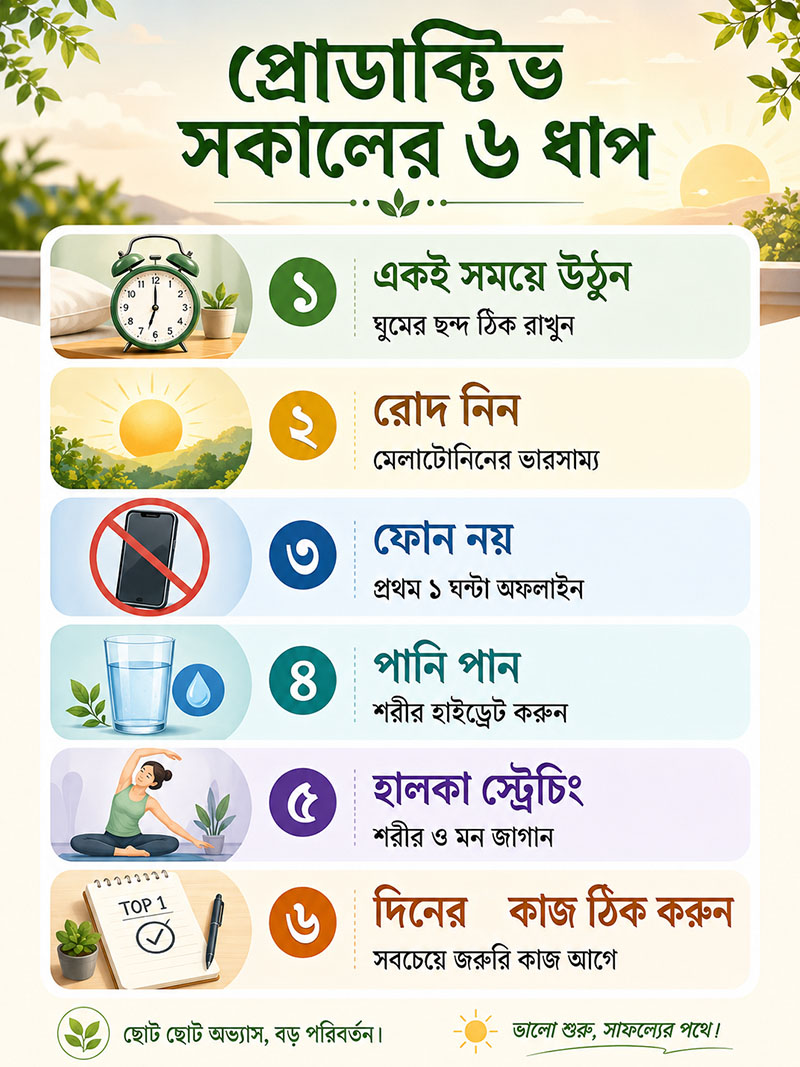 Sustainable Morning Routine for a Productive day
