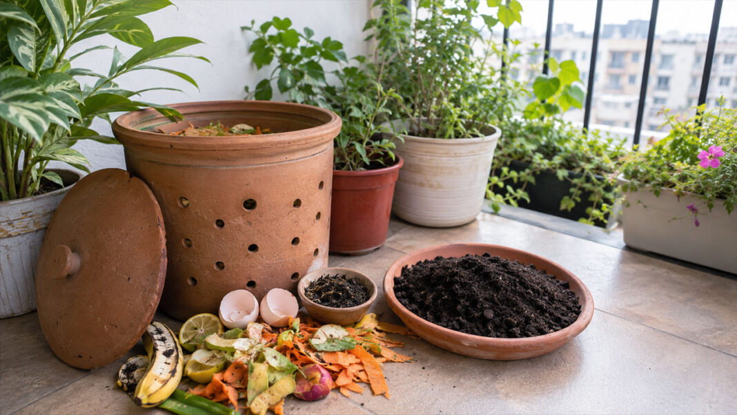 Kitchen Waste Compost in Apartment