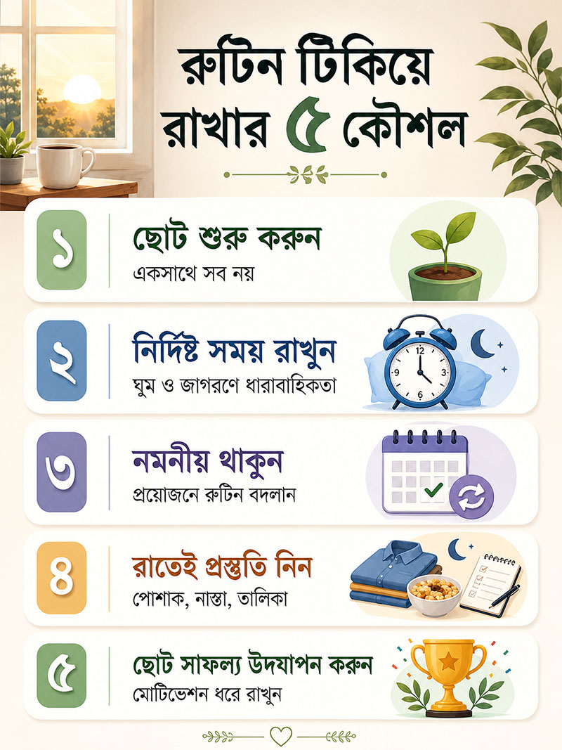 tricks to maintain sustainable morning routine