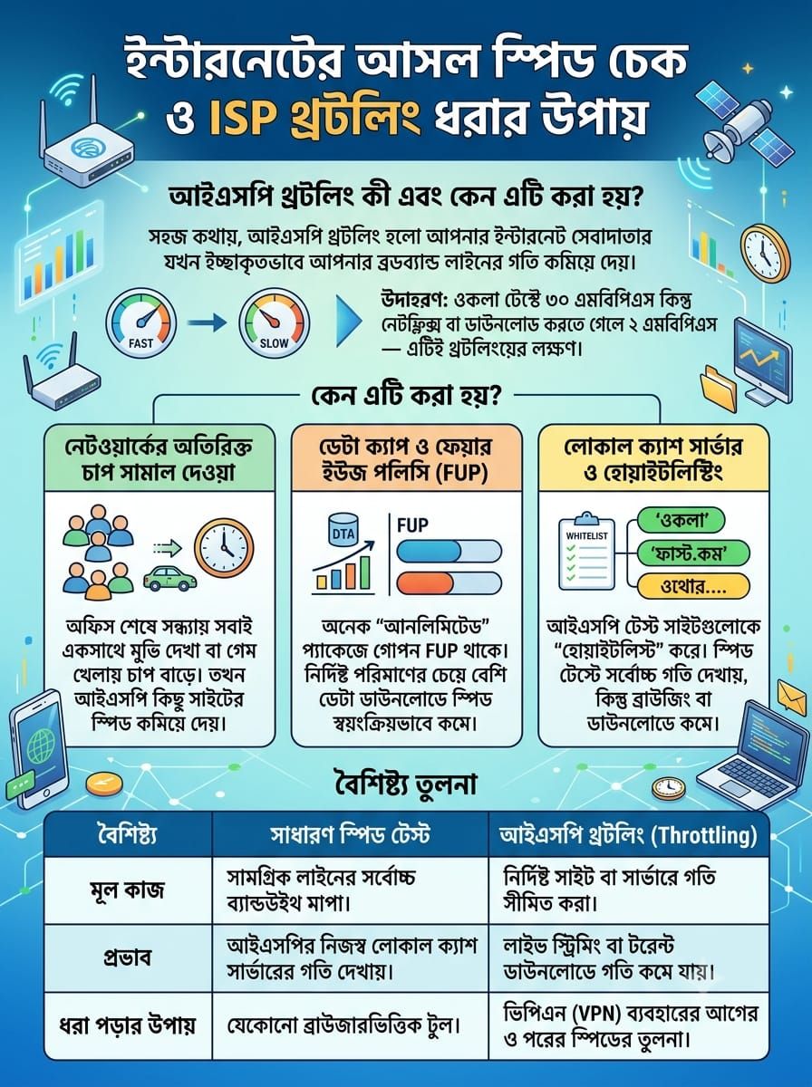 ইন্টারনেটের আসল স্পিড চেক ও ISP থ্রটলিং ধরার উপায় হিসেবে পোর্ট ব্লকিং ট্র্যাক করা
