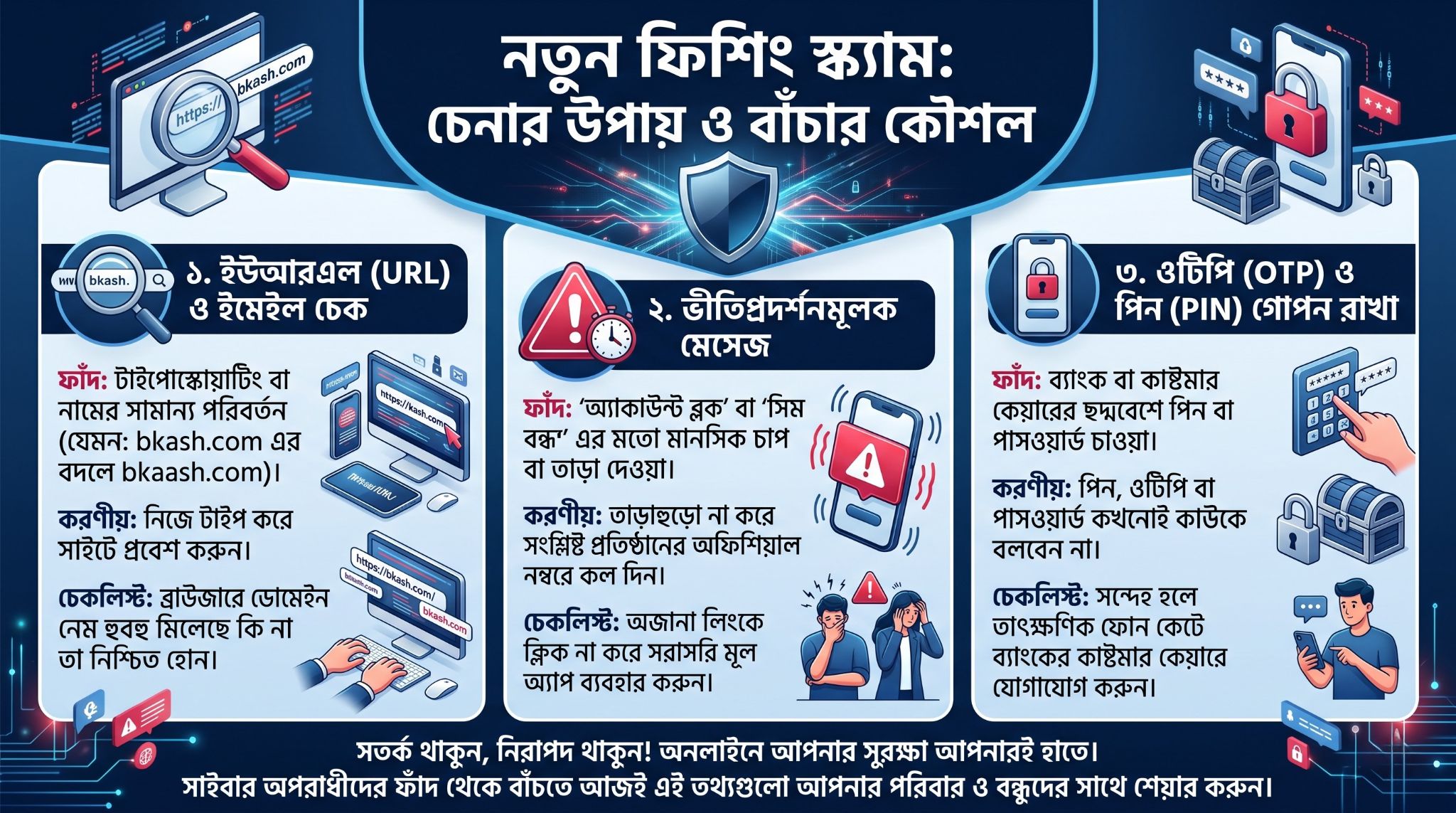 নতুন ফিশিং স্ক্যামগুলো চেনার উপায় এবং বাঁচার উপায়