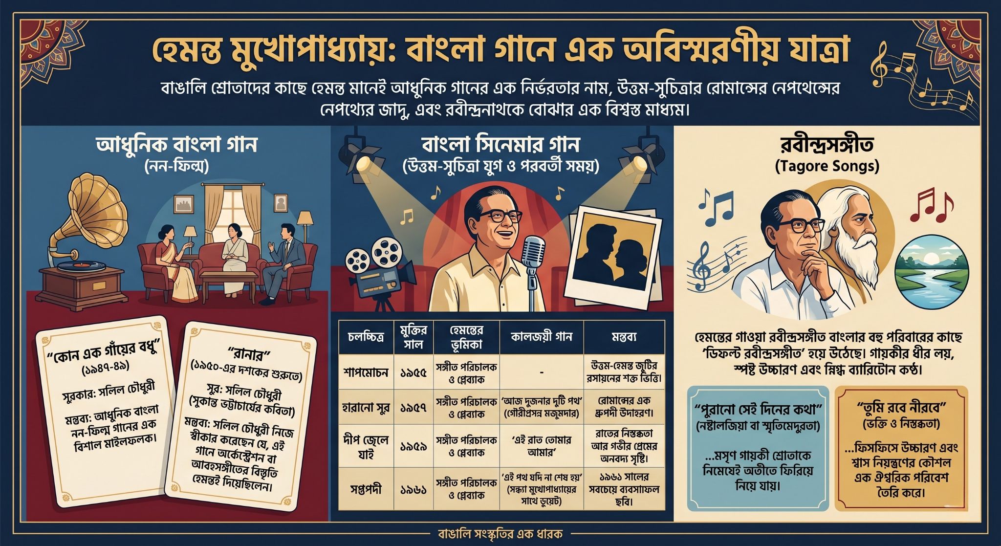 বাংলা গানে অবদান
