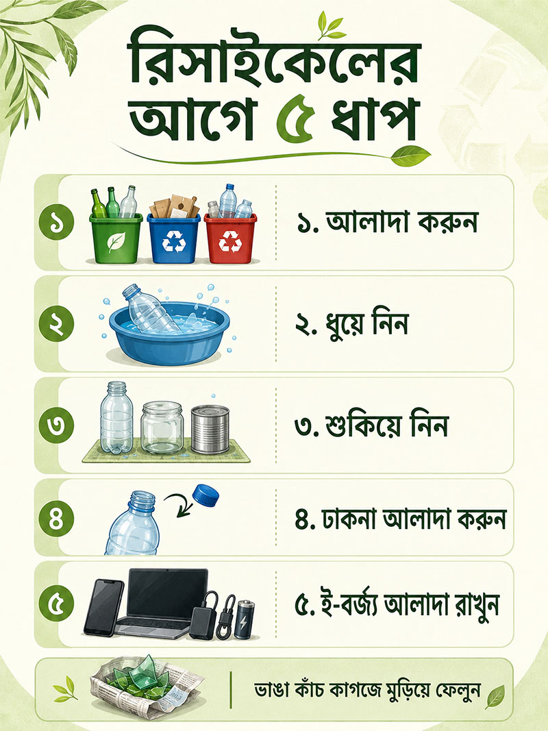 5 Steps Before Recycling